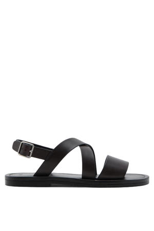 leren sandalen donkerbruin