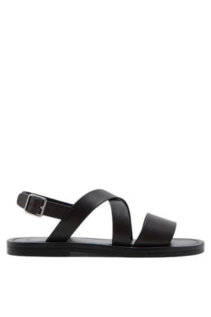leren sandalen donkerbruin