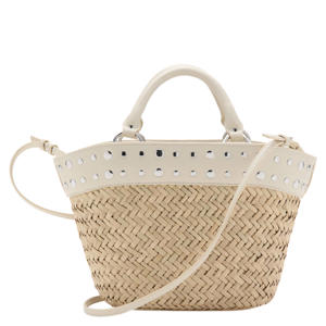 handtas van raffia beige