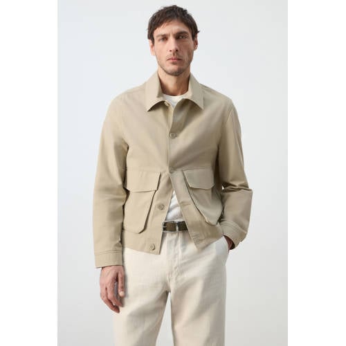 Mango Man zomerjas beige afbeelding