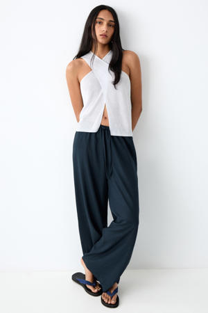 casual broek donkerblauw