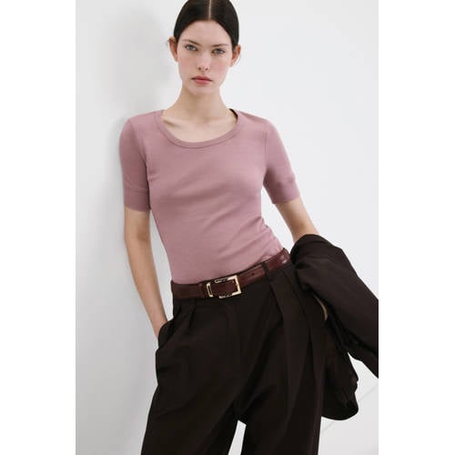 Mango T-shirt oudroze afbeelding