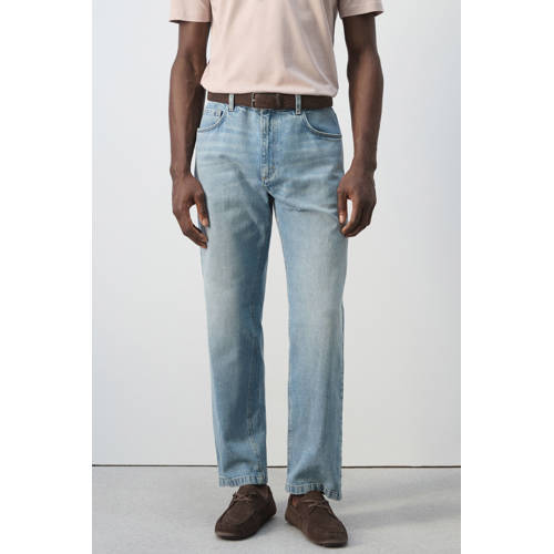 Mango Man straight leg jeans donkerblauw afbeelding