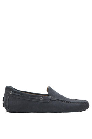 suede mocassins grijs