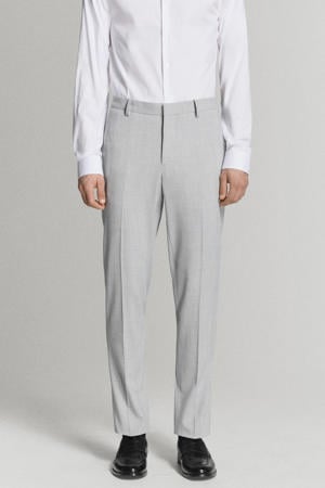super slim geruite pantalon grijs