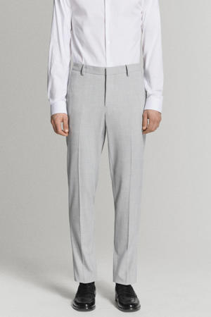 super slim geruite pantalon grijs