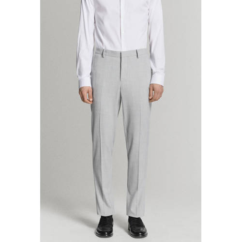 Mango Man super slim geruite pantalon grijs afbeelding