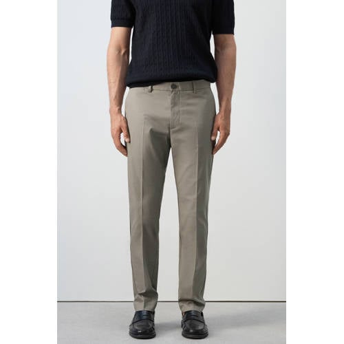 Mango Man slim pantalon taupe afbeelding