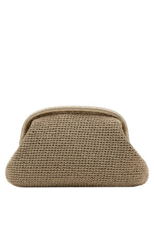 clutch met lurex goudkleurig