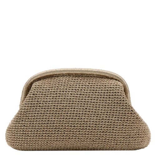 Mango clutch met lurex goudkleurig afbeelding