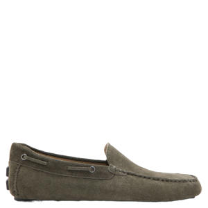 suede mocassins kaki