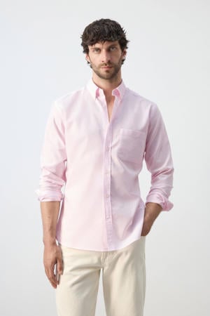 regular casual overhemd roze