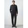 Mango Man regular casual overhemd met linnen zwart