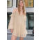 Mango off shoulder jurk beige
