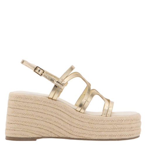 MANGO TEEN imitatieleren leren sandalen goud