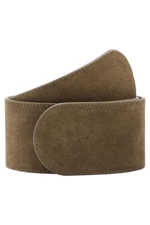 suede tailleriem kaki