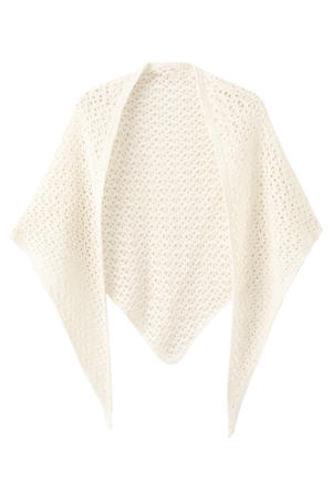 gebreide poncho ecru