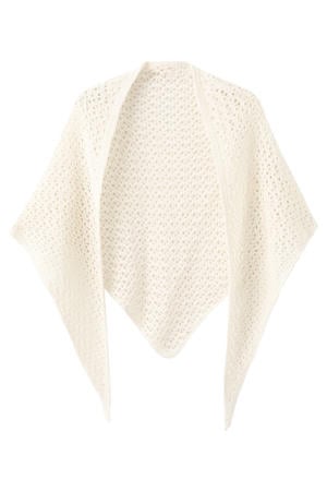 gebreide poncho ecru