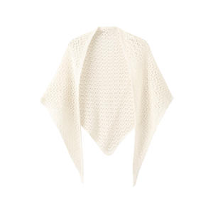 gebreide poncho ecru