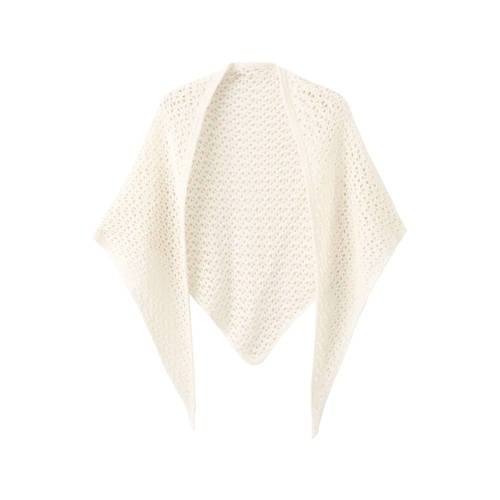 Mango gebreide poncho ecru afbeelding