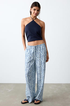 casual broek lichtblauw