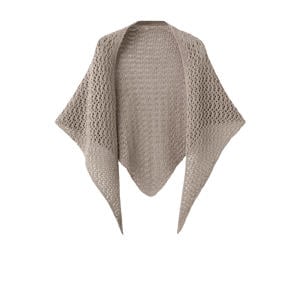 gebreide poncho taupe
