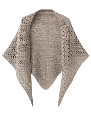 gebreide poncho taupe