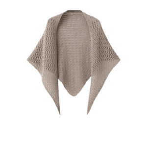 gebreide poncho taupe