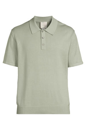 regular polo fijn gebreid lichtgroen