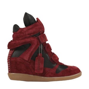 Jae-yy suède sneakers met sleehak bordeaux
