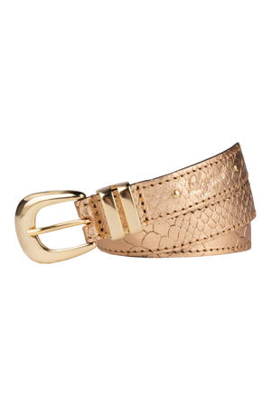 leren riem rosé