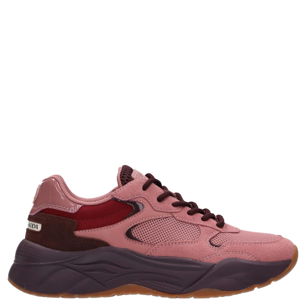 Scotch & Soda Celest suede sneakers chunky roze