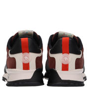 thumbnail: Scotch & Soda suède sneaker met meerkleurige print donkerbruin