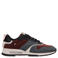 Scotch & Soda suède sneaker met meerkleurige print donkerbruin