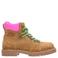 Scotch & Soda Toby suède veterboots met profielzool - beige/roze