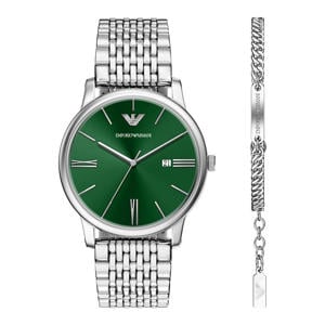 horloge + armband AR80087SET zilverkleurig