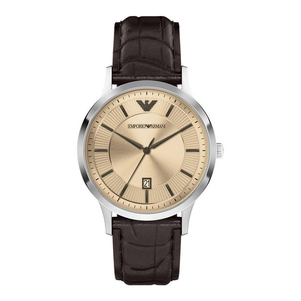Emporio Armani horloge AR11783 donkerbruin