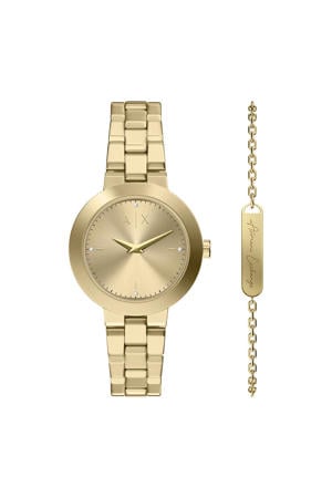horloge + armband AX7177SET goudkleurig
