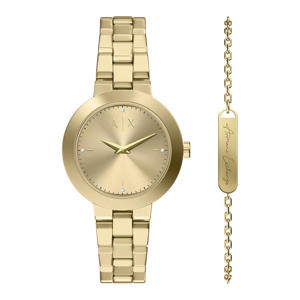horloge + armband AX7177SET goudkleurig