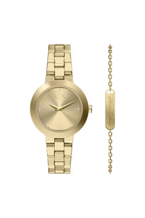 horloge + armband AX7177SET goudkleurig