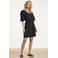Smashed Lemon travelstof korte jurk donkerblauw