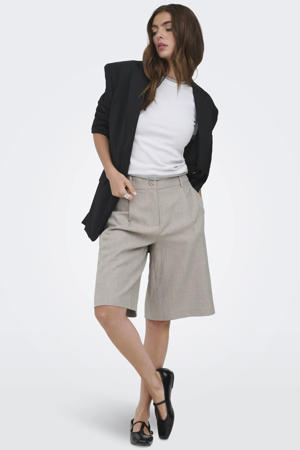 regular waist chino short grijs