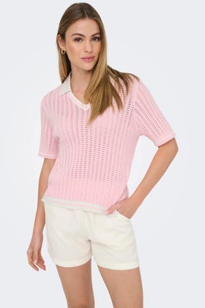top gebreid lichtroze