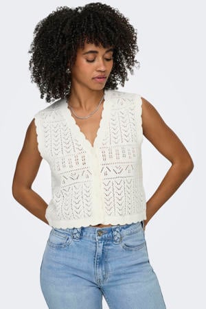 top gebreid ecru