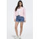 ONLY regular waist denim short met hartjes medium blue denim