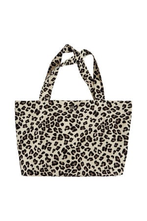 shopper met panterprint MSCHSage beige