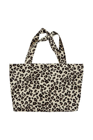 shopper met panterprint MSCHSage beige