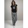 Elvira Collections regular waist broek met zebraprint zwart