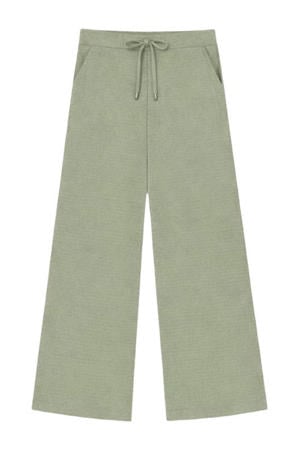 relaxed high waist broek groen