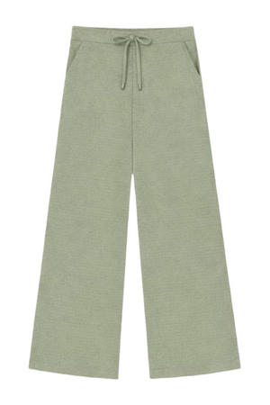 relaxed high waist broek groen